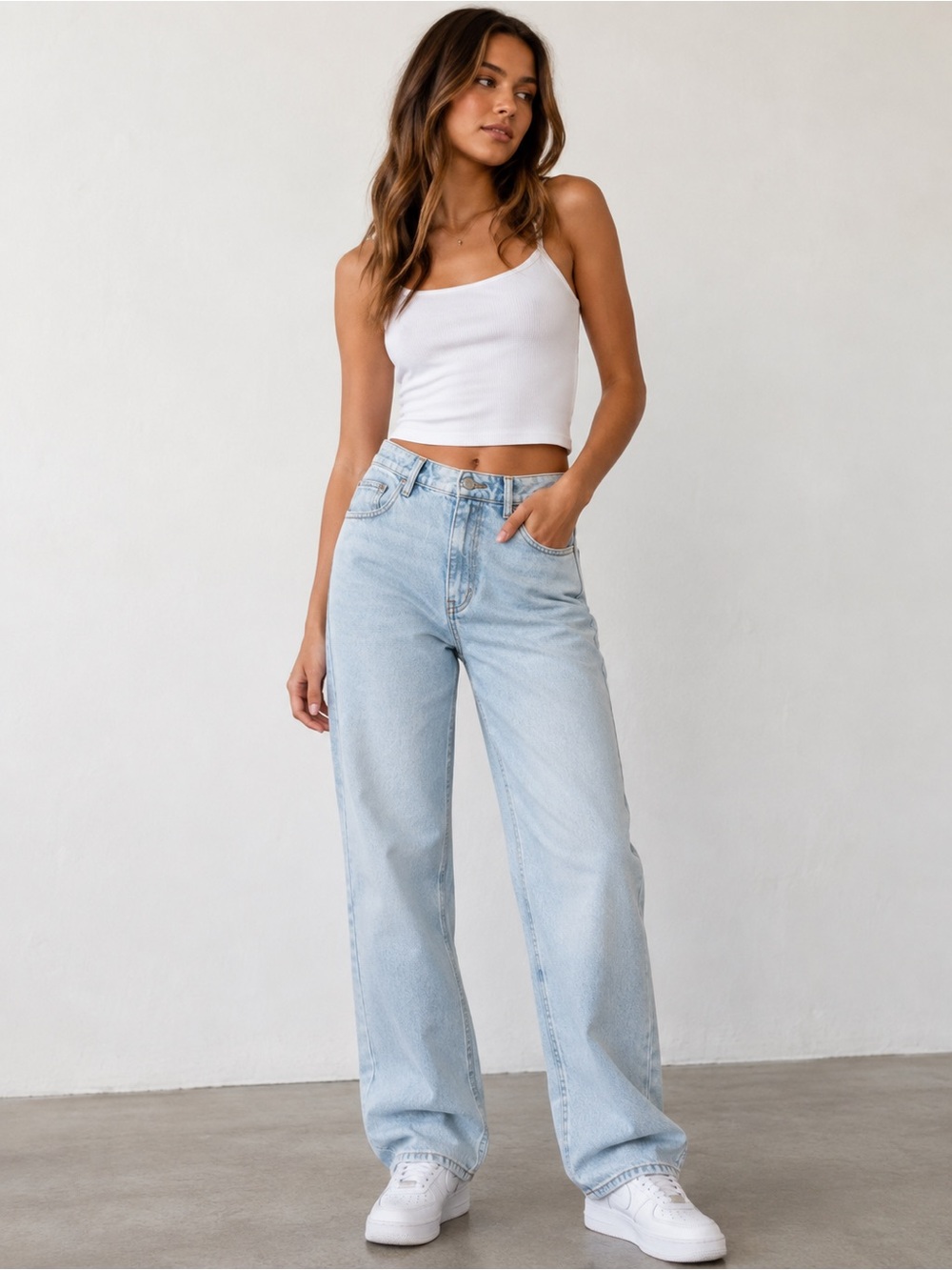 PacSun Stretch 90s Boyfriend Jeans Size 28 Light Wash Baggy Straight